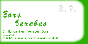 bors verebes business card